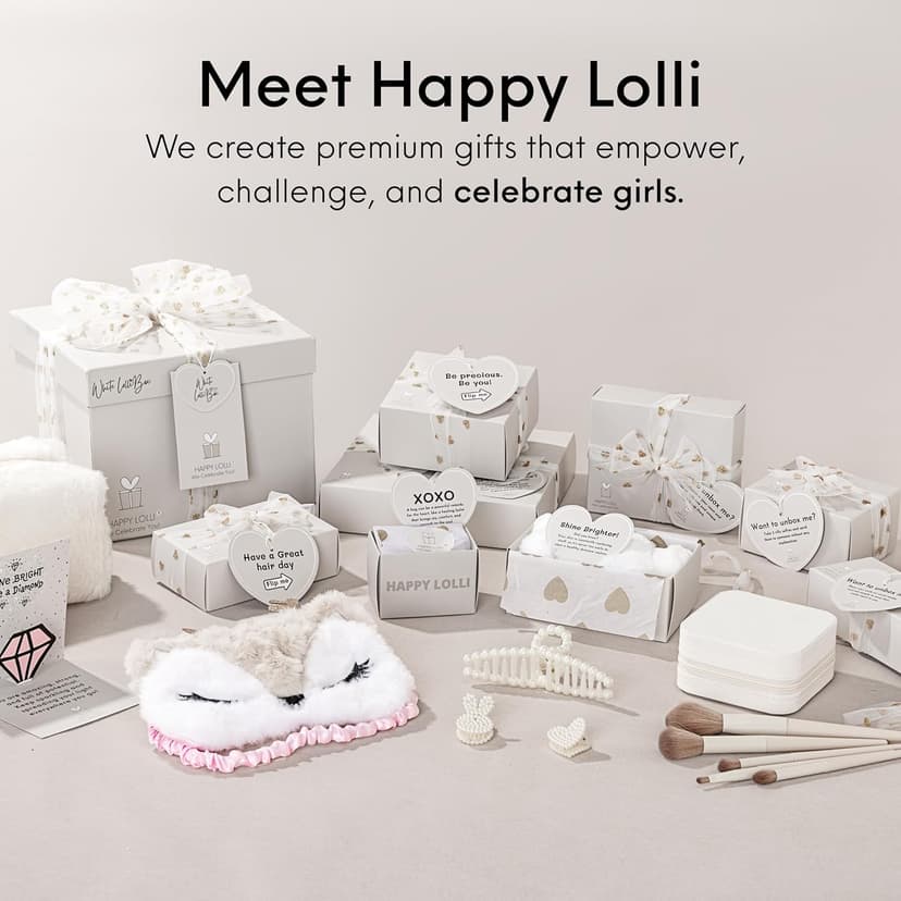 HAPPY LOLLI Birthday Gift for Tween & Teen Girls – 8 Wrapped Gifts with Empowering Tasks – Perfect for Christmas & Birthdays