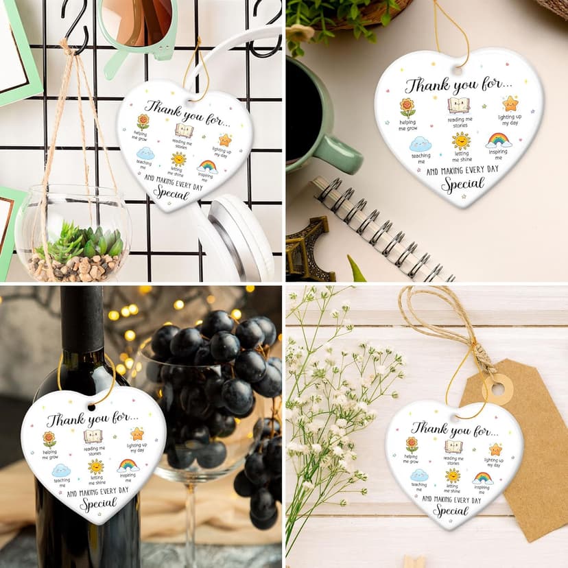 ZAGKOO Teacher Ornament - Christmas Teacher Gifts for Women, Men - First Day Ideas for New Teachers, Daycare, Preschool, Kindergarten - Thank You Appreciation Keepsake, Retirement, End of Year