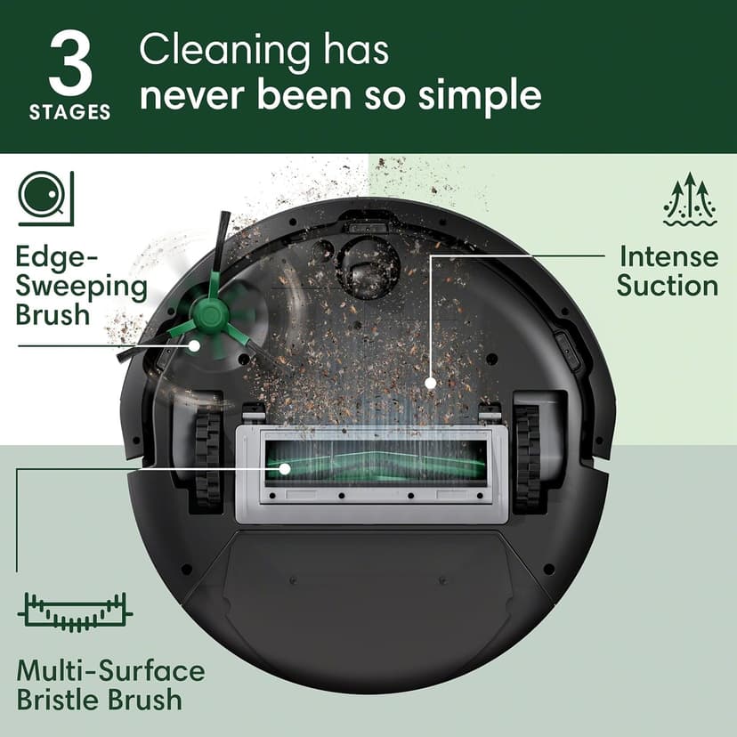 iRobot Roomba 105 Vac Robot Vacuum with AutoEmpty Dock - Self-Empties for 75 Days, Easy to use, Intense Power-Lifting Suction, LiDAR Navigation, Multi-Surface Cleaning, Cleans in Neat Rows