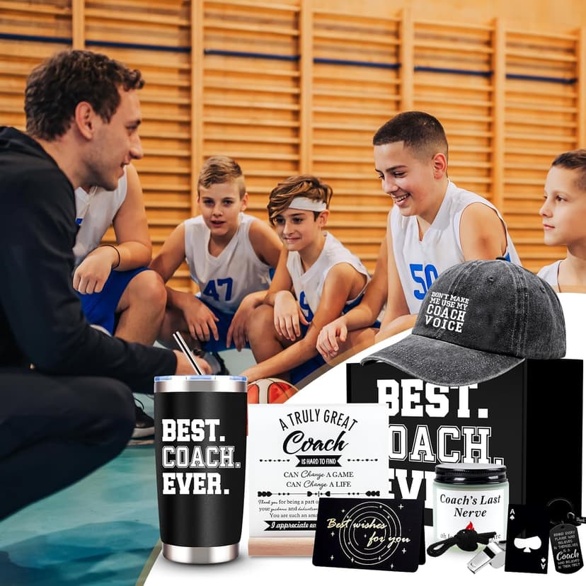 Coach Gifts for Men Women, 20 Oz Best Coach Ever Tumbler Gifts, Thank You Coach Gifts, Birthday Christmas Gifts for Coach, Soccer Football Softball Basketball Swim Coach Appreciation Gifts