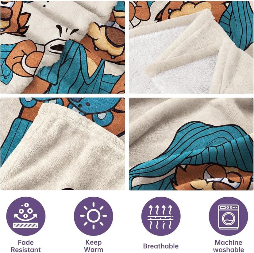 SteadStyle Grandpa Gifts, Blanket Gifts for Grandpa from Grandkids, Grandfather Birthday Gift, Thanksgiving, Christmas, Fathers Day, Fluffy Blanket for Papa, 60'' x 50'' (Beige)