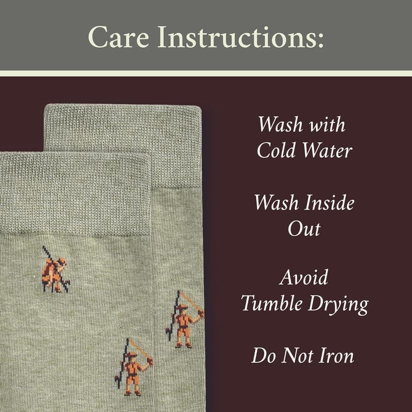 The Frustrated Fisherman - Funny Fishing Socks - Funny Fishing Gift for Men - 1 Pair, Size 8 to 13 - Fun Fisherman Socks