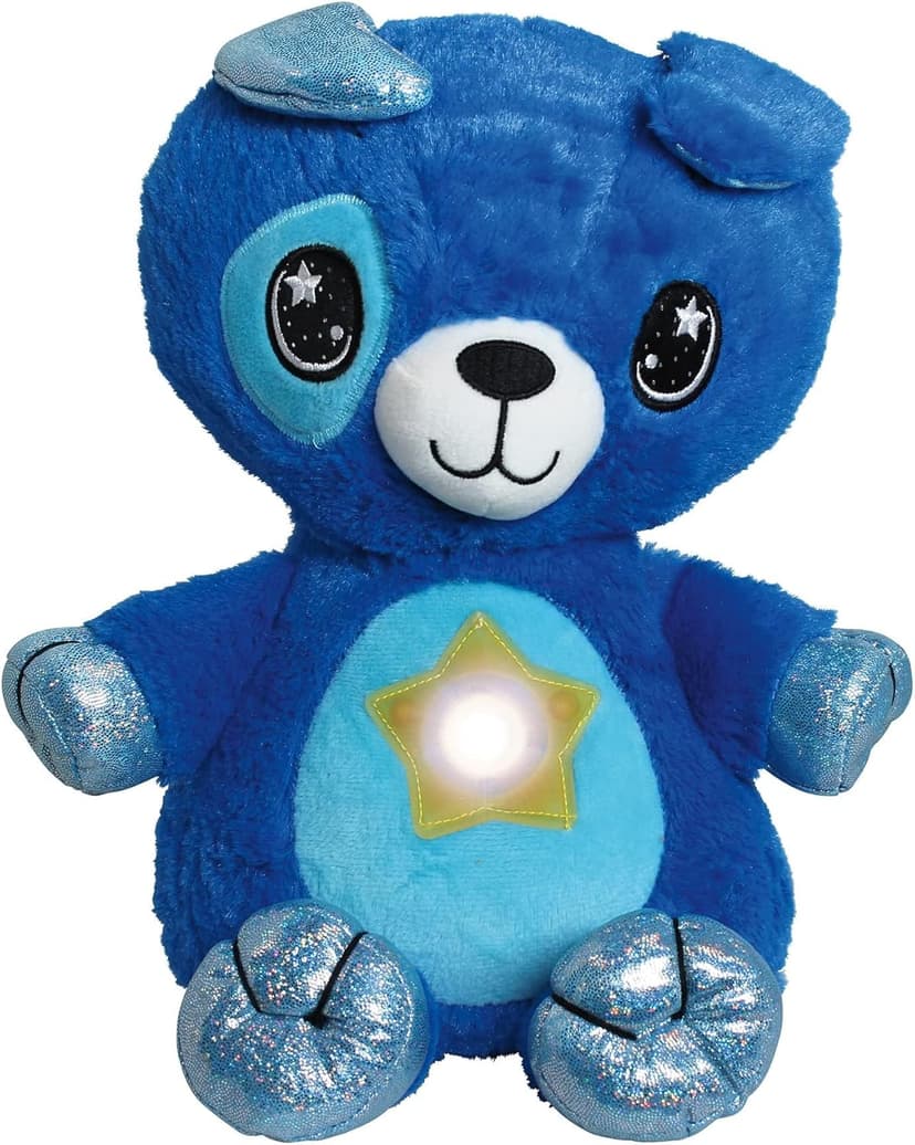Ontel Star Belly Dream Lites, Stuffed Animal Night Light, Cuddly Blue Puppy - Projects Glowing Stars & Shapes in 6 Gentle Colors, As Seen on TV