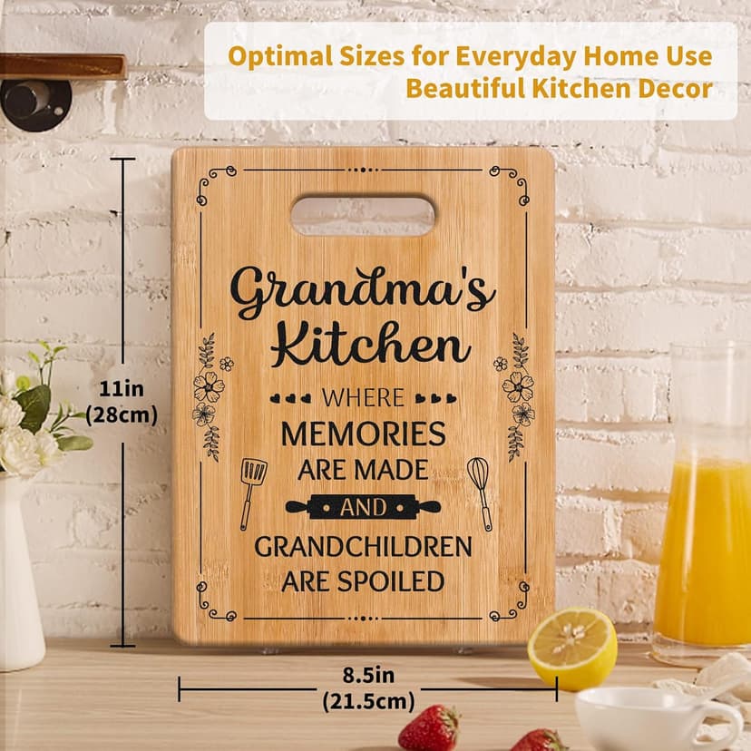 Grandma Gifts, Grandma Birthday Gifts, Unique Grandma Cutting Board, Best Christmas Birthday Mothers Day Gifts for Grandmother from Grandchildren
