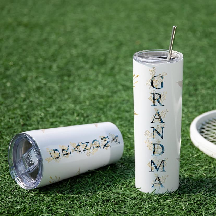 Gifts for Grandma- Best Grandma Stainless Steel Tumbler- Cute Grandma's Mother's Day Birthday Christmas Gifts- Gift for Grammy, Grandmothers, Grandmom from Grandchild Grandson Granddaughter
