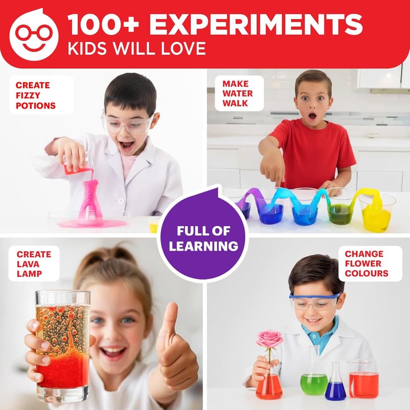 Doctor Jupiter My First Science Kit for Kids Ages 4-5-6-7-8 | Christmas, Birthday Gift Ideas for 4+ Year Old Boys & Girls | Toy Stem Kit with 100+ Experiments | Learning & Educational Projects