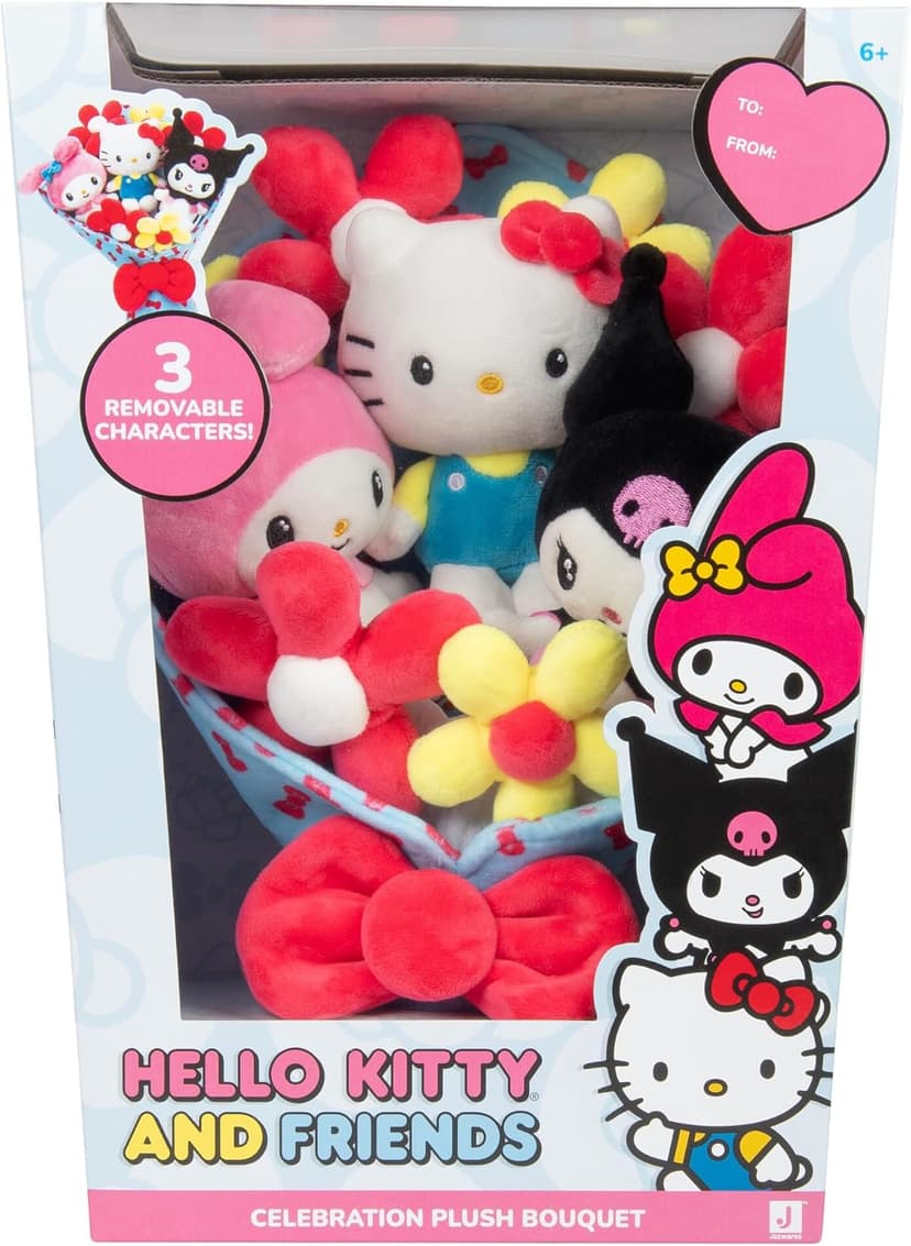 Jazwares Hello Kitty and Friends - 12-inch Plush Celebration Bouquet - 9 Plush Included - Officially Licensed Sanrio Product from