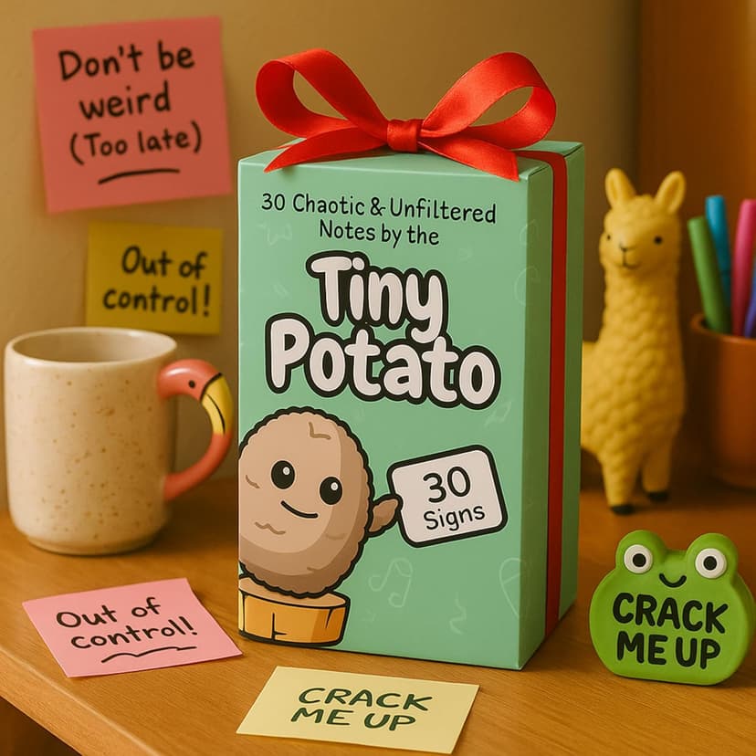 Funny Friendship Gifts for Women Men - Sassy Tiny Crochet Potato with 30 Uplifting Hilarious Cards for Friends, Bestie, BFF, Bestfriend, Coworkers - Best Friend Birthday Present Idea for Women, Her