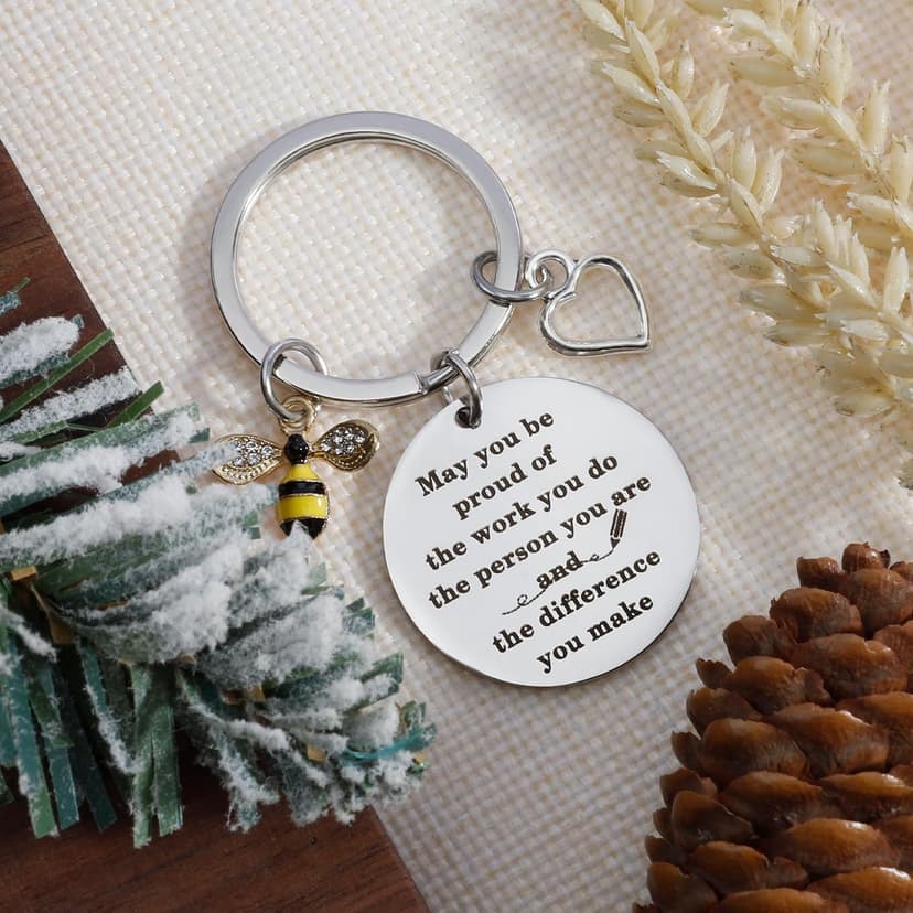 Teacher Appreciation Gifts End Of Year Graduation Thank You Back To School Retirement Easter Mothers Day Halloween Thanksgiving Birthday Christmas Valentine Gifts Ideas Keychain for Teacher Women Men