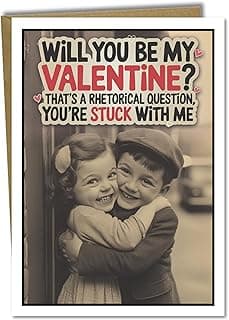 Katie Doodle - Valentine's Day Card for Boyfriend | Handmade in USA | Cute Boyfriend Valentine's Day Gifts, Valentine's Day Gifts for Boyfriend, Funny Valentine Gift for Him -Includes Card & Envelope