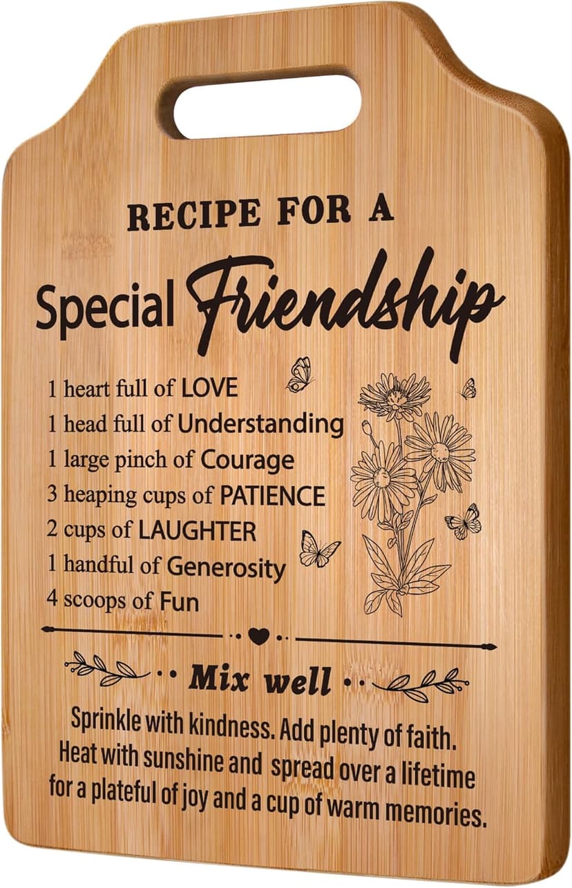 Friendship Gifts for Women, Birthday Gifts for Women Friendship, Unique Best Friends Cutting Board, Best Friend Christmas Gifts for Woman, Bestie, BFF