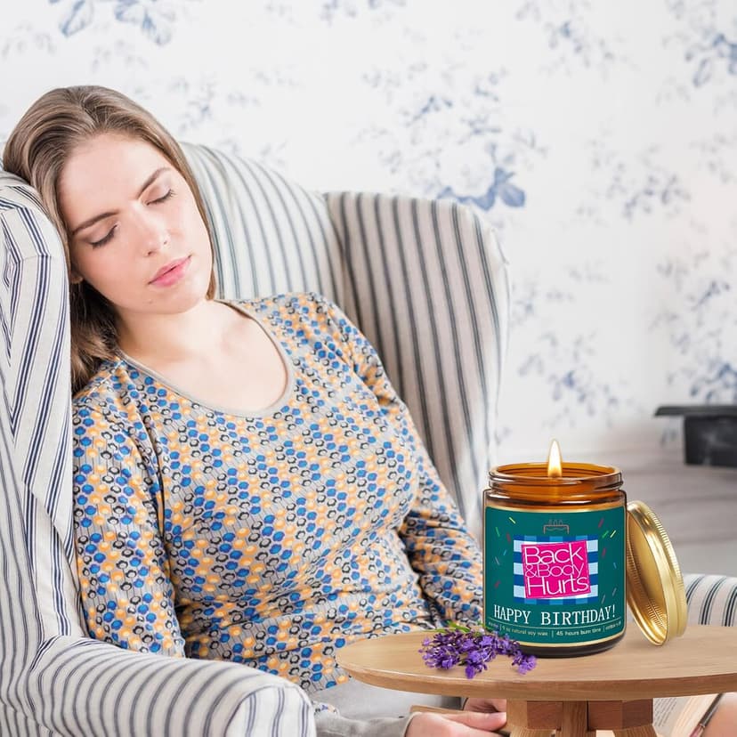 UAREHIBY Happy Birthday Candle Gifts for Women,Unique Best Friend Birthday Gifts for Her,Sister,Funny Birthday Gifts for Men,Mom,Dad,Bestie Present,16 18 21 30 40 50 60 Bithday Gifts, Brown