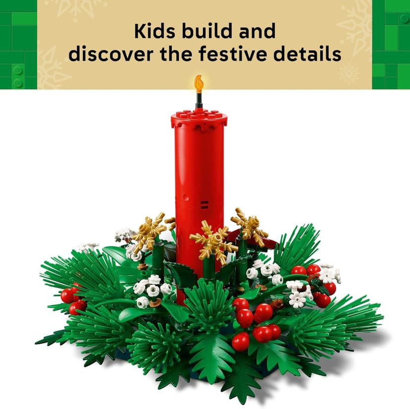 LEGO Christmas Table Decoration Building Toy for Kids - Brick-Built Holiday Centerpiece & Festive Room Decor - Christmas Craft for Girls & Boys, Ages 12+ - Gift Idea for Families - 40743