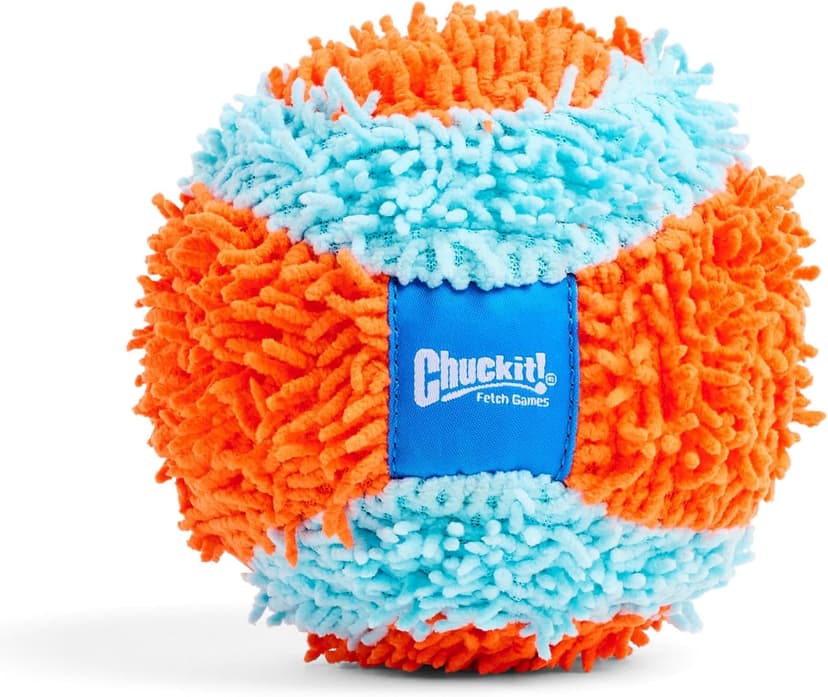 Chuckit! Indoor Fetch Ball Dog Toy for Dogs - Interactive Dog Toys for Boredom, 4.75 Inch, Orange and Blue