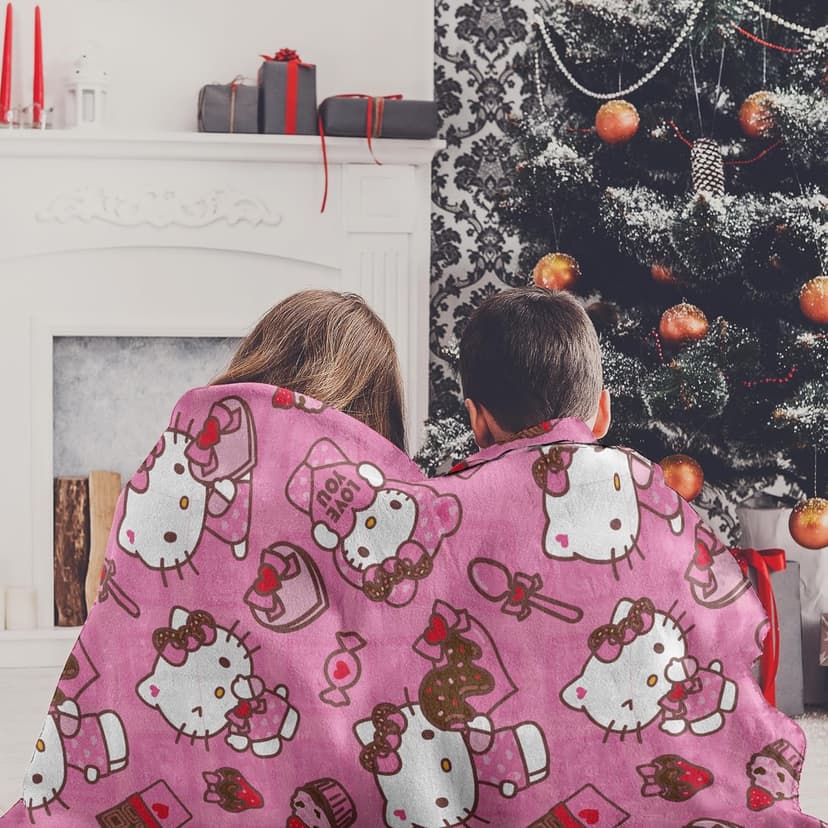 Northwest Hello Kitty Silk Touch Throw Blanket, 50" x 70", Love You Much