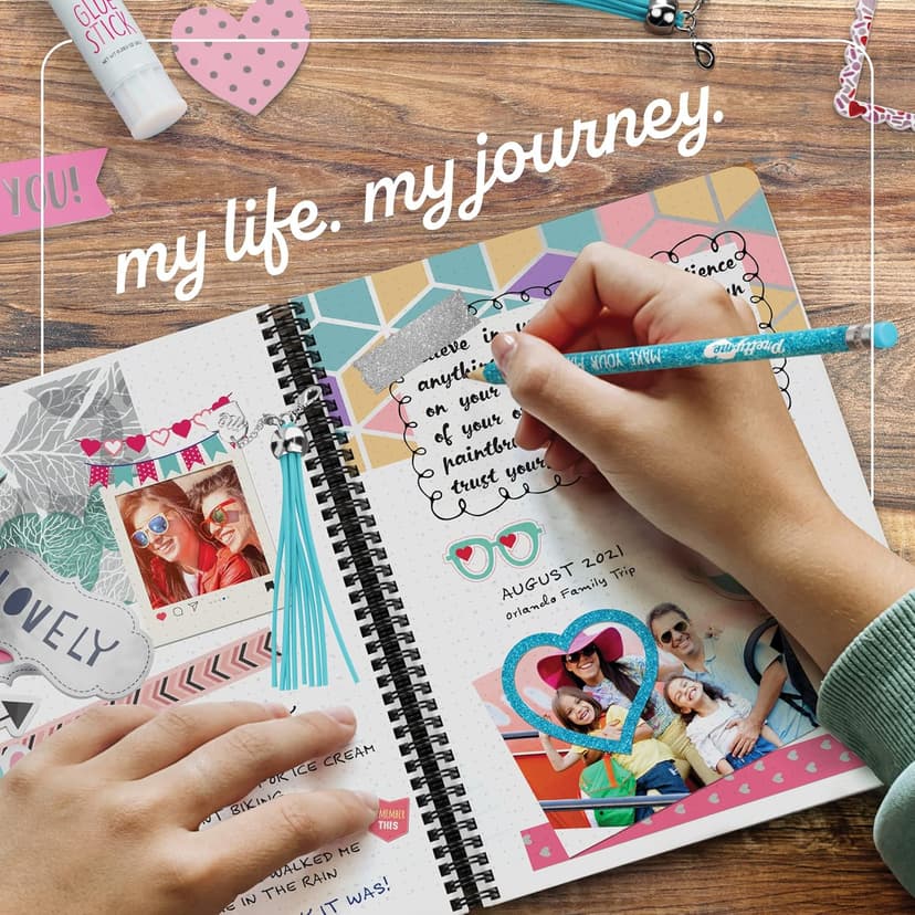 Pretty Me DIY Journal Kit for Girls - Gift for 8-14 Year Old Girl - Cool Birthday Gifts Ideas for Teens - Fun, Cute Art & Crafts Kits for Tween Teenage Kids- Scrapbook & Diary Supplies Toy Set