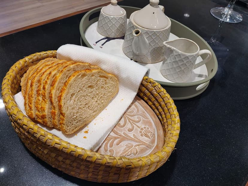 Bread Warmer Basket with Stone - Bread Baskets for Serving Tortilla, Sourdough Maker, House Warming Gifts New Home, Terracotta, Bakers Gift for Kitchen, Women, Men, Birthday, Hostess Farmhouse