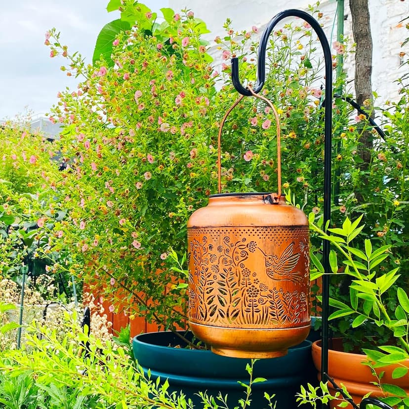 Christmas Gifts for Women Hummingbird Solar Lanterns Outdoor Waterproof Hanging Solar Lights Hummingbird Gifts Metal Bird Decorative LED Lanterns for Yard, Patio, Lawn, Pathway, Garden Decor