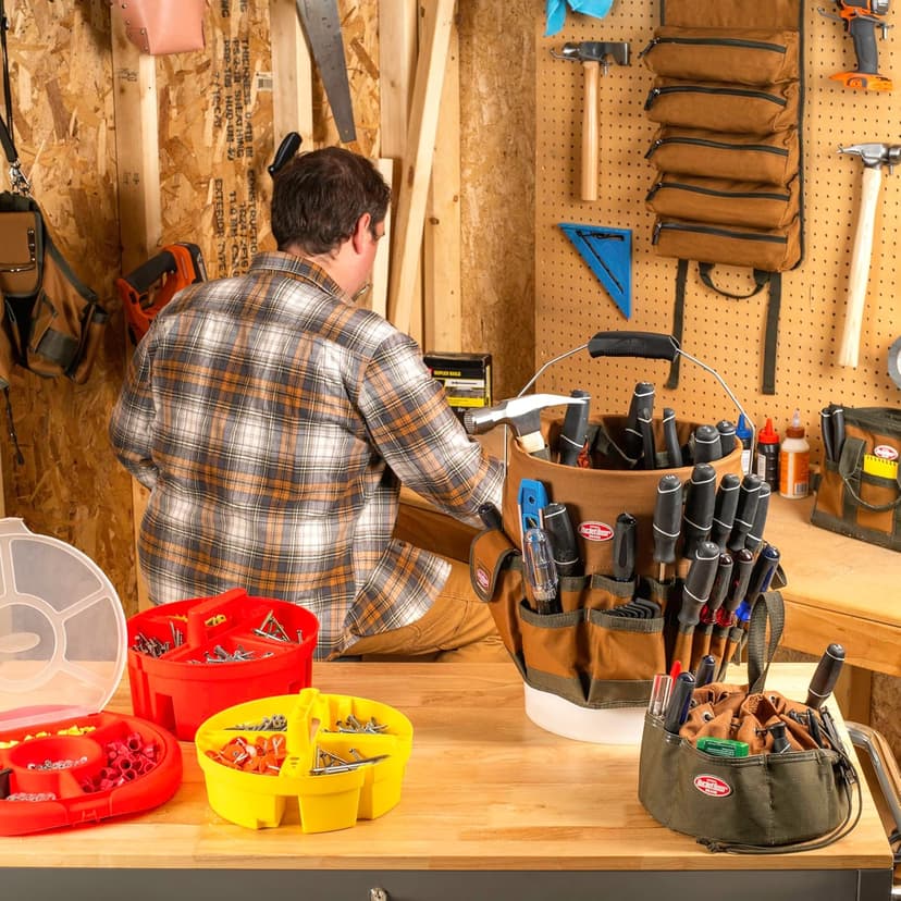 Bucket Boss The Bucketeer Bucket Tool Organizer in Brown, 10030