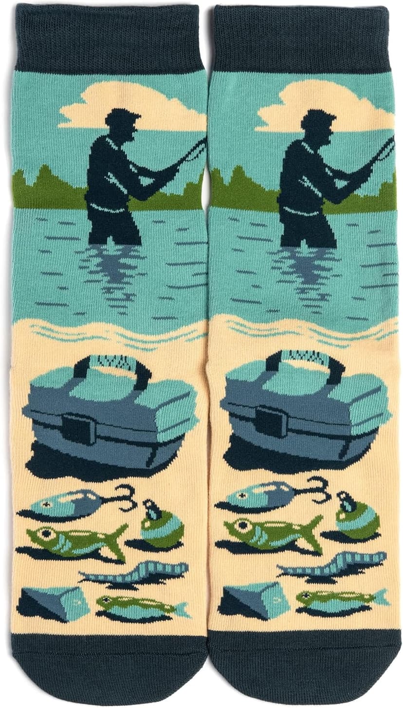 Lavley Can’t Today My Arm Is In A Cast Socks - Funny Fishing Socks for Men - Hilarious Gift for Anglers and Outdoorsmen - One Size Fits Most