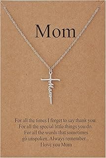Lcherry Faith Cross Pendant Necklace for Women Religious Christian Jewelry Mother's Day Gifts for Women