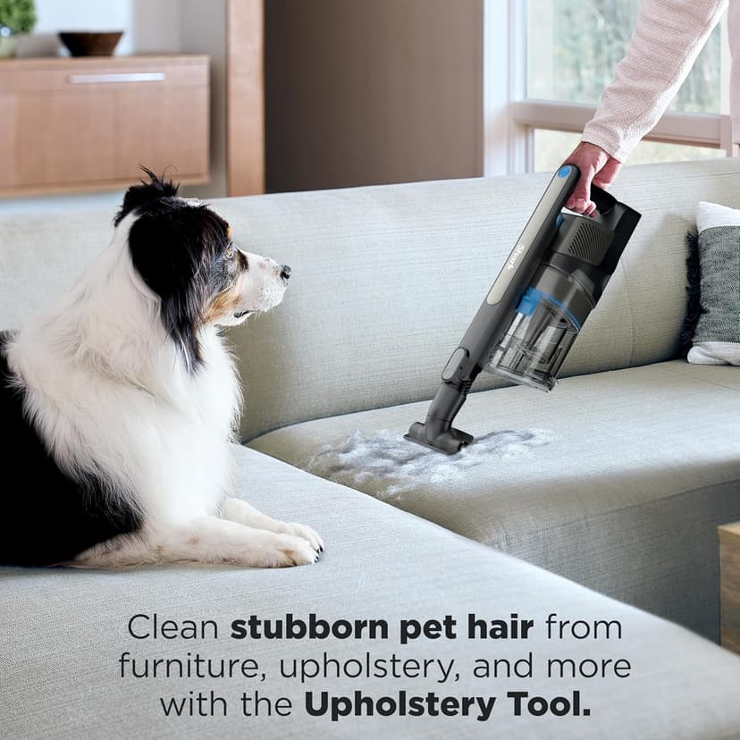 Shark PowerPro Reveal Plus Cordless Vacuum, FloorDetect & Dirt-Reveal Technology, HEPA Filter, Carpet & Hard Floor, Rechargeable, Charcoal, IZ376H