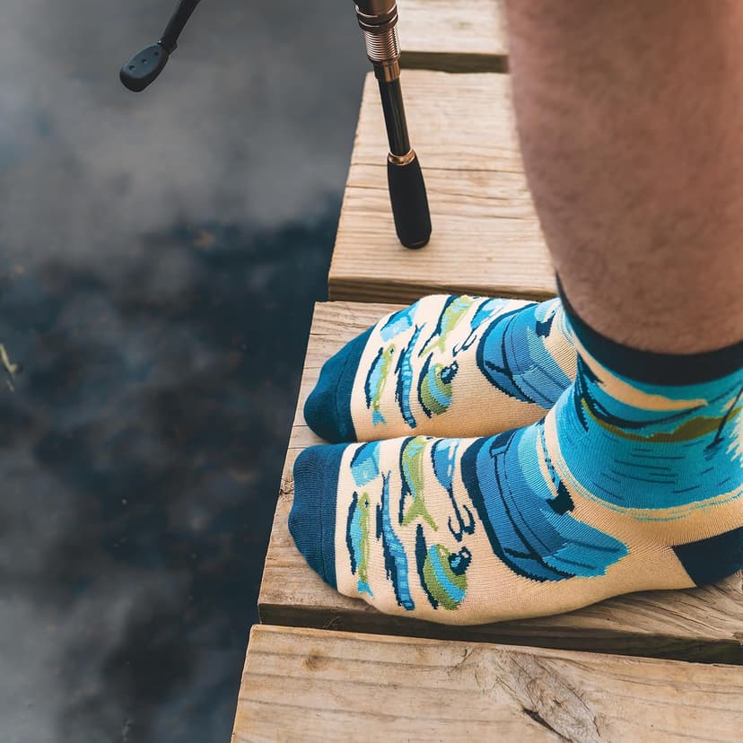 Lavley Can’t Today My Arm Is In A Cast Socks - Funny Fishing Socks for Men - Hilarious Gift for Anglers and Outdoorsmen - One Size Fits Most