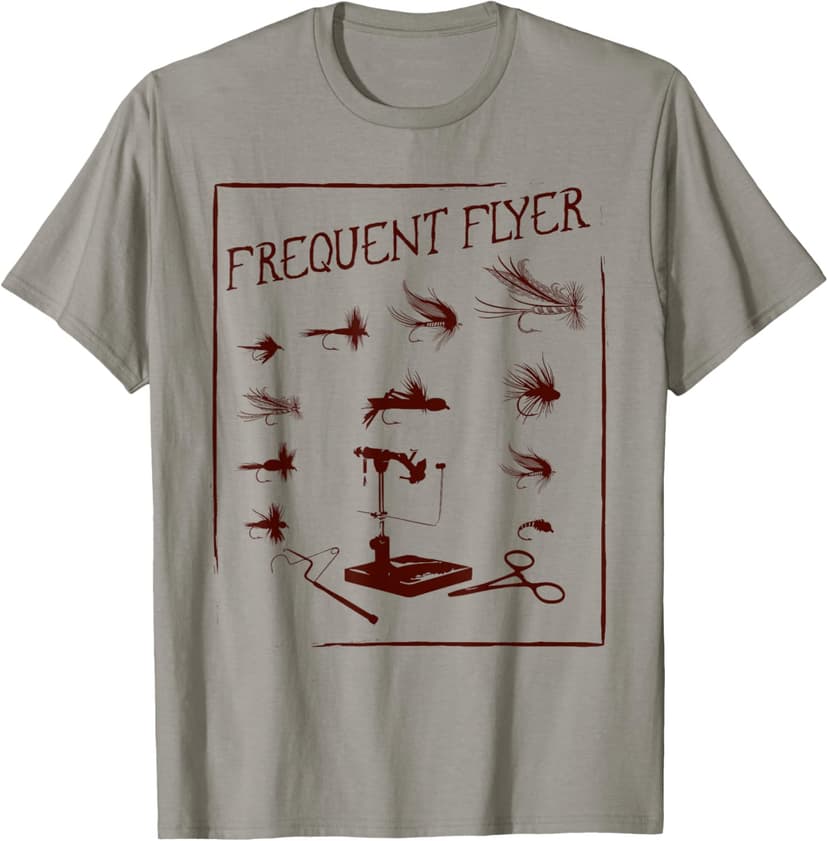 Fly Fishing Tying Funny Fisherman Christmas Fathers Day Gift Short Sleeve T-Shirt