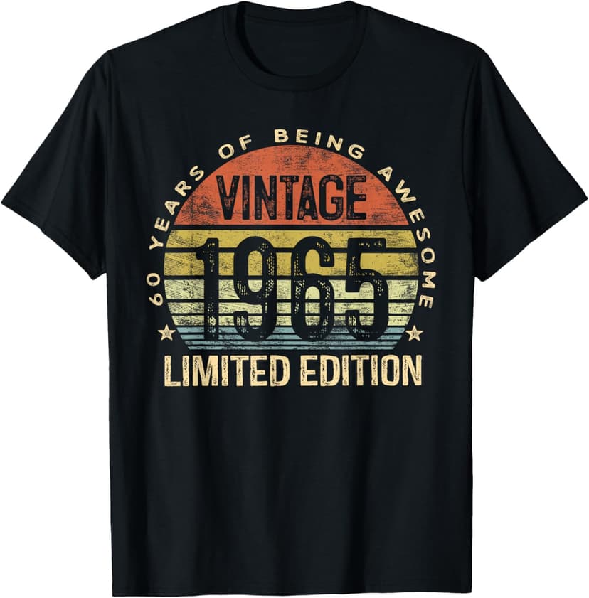 Vintage 1965 Limited Edition 60-Year-Old Gifts 60th Birthday T-Shirt
