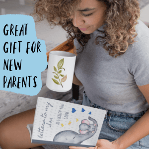 Letters to my Son as I watch you grow: Blank Journal, A thoughtful Gift for New Mothers,Parents. Write Memories now ,Read them later & Treasure this lovely time capsule keepsake forever, Elephant,grey