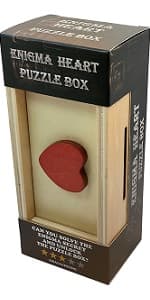 Puzzle Box Enigma Secret Discovery - Money and Gift Card Holder in a Wooden Magic Trick Lock with Hidden Compartment Piggy Bank Brain Teaser Game