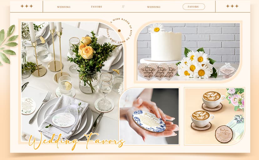 Hushee 200 Pcs Wedding Favors for Guests Cork Coasters Bulk Thank You for Celebrating with Us Party Decoration Wood Coaster Rustic Wedding Gift Bridal Shower Party Favors(Tree Bark)