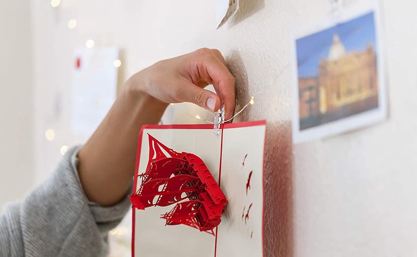 LECLSTAR 50 LED Photo Clips String Lights, 17ft with Remote - 8 Modes Fairy Lights to Clip on Pictures, Photos, Cards