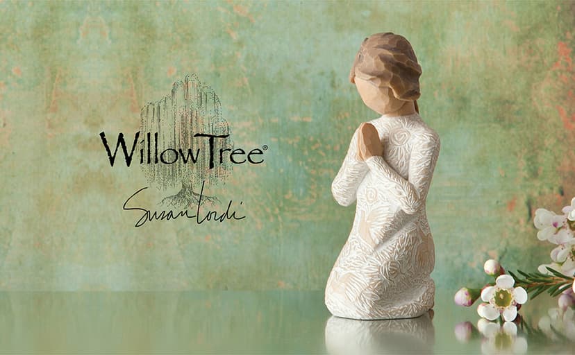Willow Tree Prayer of Peace (Lighter Skin), Seeking The Quiet Within, Expresses Sympathy, Comfort, Remembrance, Healing, Sculpted Hand-Painted Figure