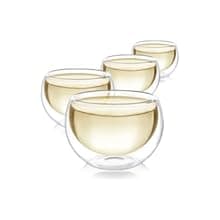 Teabloom Complete Glass Tea Set – Teapot (40 oz), Loose Tea Infuser, 4 Insulated Teacups, Tea Warmer with Candlelight, and 12 Flowering Teas – Elegant Blooming Tea Gift Set