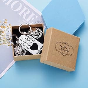 LParkin No Matter What No Matter Where Keychain Best Friend Long Distance Friendship Relationship Gift Polished Finish Set of 2