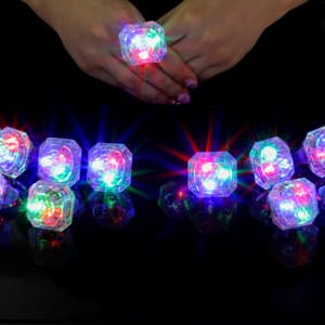 Konsait Flashing Led Light up Rings Bachelorette Party Favors Toys Grow in The Dark Party Suppiles Diamond Bling Rings for Birthday Weddings Bridal Shower Decorations (13pcs)