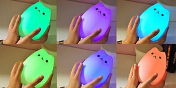 GoLine Cat Lamp, Cute Kitty Night Light, Gifts for Women Teen Girls Baby, Night Lights for Kids Bedroom, Cute Christmas Kitty Silicone Nightlights for Children Toddler.