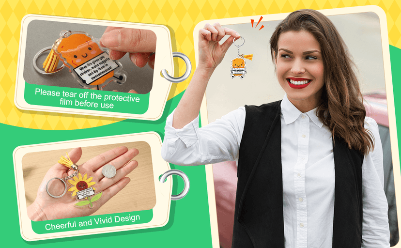 Positive Support Keychains Appreciation Gifts for Coworkers Employee Christmas Thanksgiving Funny Positive Gifts