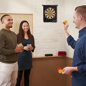 Mixi Magnetic Dart Board Outdoor Game for Kids with 12 Darts, Best Toys Gifts for Teenage Boys Girls Age 5 6 7 8 9 10 11 12 13 14 15 16 Years