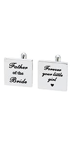 Melix Home Stainless Steel CuffLinks for Men Groom Meet Me at The Altar Wedding Gifts Cuff Links