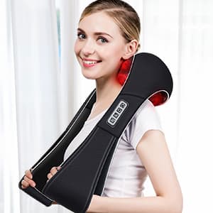 VIKTOR JURGEN Christmas Gifts for Women & Men, Shiatsu Neck and Shoulder Massager with Heat Deep Tissue Kneading Sports Recovery Massagers for Back, Foot, Relaxation Gifts for Wife, Husband, Him, Her
