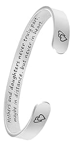 JoycuFF Bracelets for Women Personalized Inspirational Jewelry Mantra Cuff Bangle Friend Encouragement Gift for Her