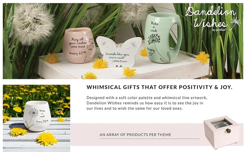 Pavilion Gift Company - 8 Oz Candle Holder - Green Ceramic Candle Jar with 100% Soy Wax Candle Serenity Scent "Smile And Make A Wish, Happy 50th" Ideal Gift for Loved Ones - Printed Text, Love Theme