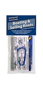 Fly Fishing Knot Cards - Waterproof Guide to 14 Essential Fly Fishing Knots - Includes Mini Carabiner