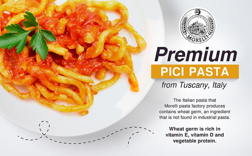 Morelli Busiate, Pici, and Bucatini Organic Pasta Variety Pack - Imported Italian Pasta Sampler - Specialty Assortment Includes Three-17.6 oz Packages of Gourmet Pasta from Italy