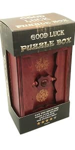 Puzzle Box Enigma Secret Discovery - Money and Gift Card Holder in a Wooden Magic Trick Lock with Hidden Compartment Piggy Bank Brain Teaser Game