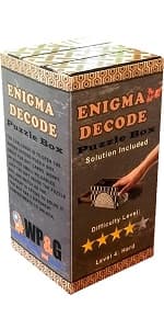 Puzzle Box Enigma Secret Discovery - Money and Gift Card Holder in a Wooden Magic Trick Lock with Hidden Compartment Piggy Bank Brain Teaser Game