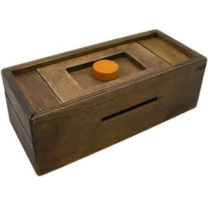 Puzzle Box Enigma Secret Discovery - Money and Gift Card Holder in a Wooden Magic Trick Lock with Hidden Compartment Piggy Bank Brain Teaser Game