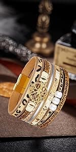 Inspirational Tree of Life Leather Bracelets for Women,Birthday Mothers Day Jewelry Gifts for Teen Girls